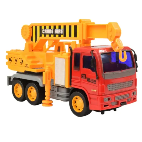 Construction Truck: Kranwagen mit Schwungradantrieb 19 cm Bild 2