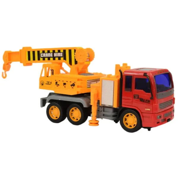 Construction Truck: Kranwagen mit Schwungradantrieb 19 cm Bild 3