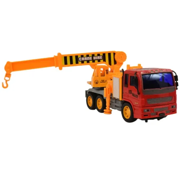 Construction Truck: Kranwagen mit Schwungradantrieb 19 cm Bild 4
