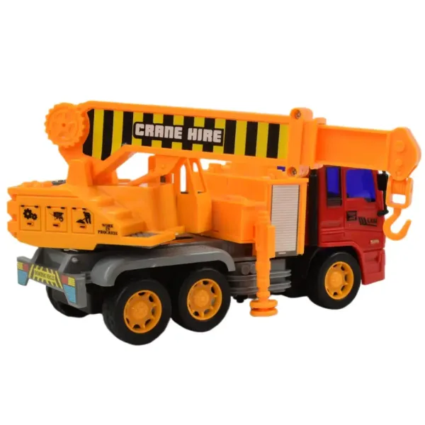 Construction Truck: Kranwagen mit Schwungradantrieb 19 cm Bild 5