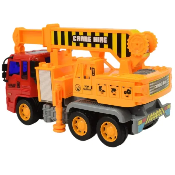 Construction Truck: Kranwagen mit Schwungradantrieb 19 cm Bild 6