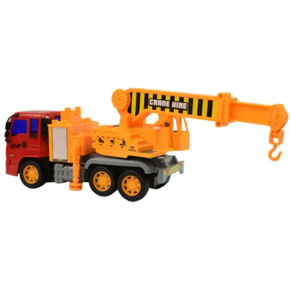 Construction Truck: Kranwagen mit Schwungradantrieb 19 cm Bild 7