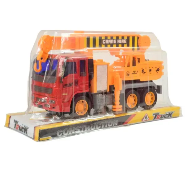 Construction Truck: Kranwagen mit Schwungradantrieb 19 cm Bild 8