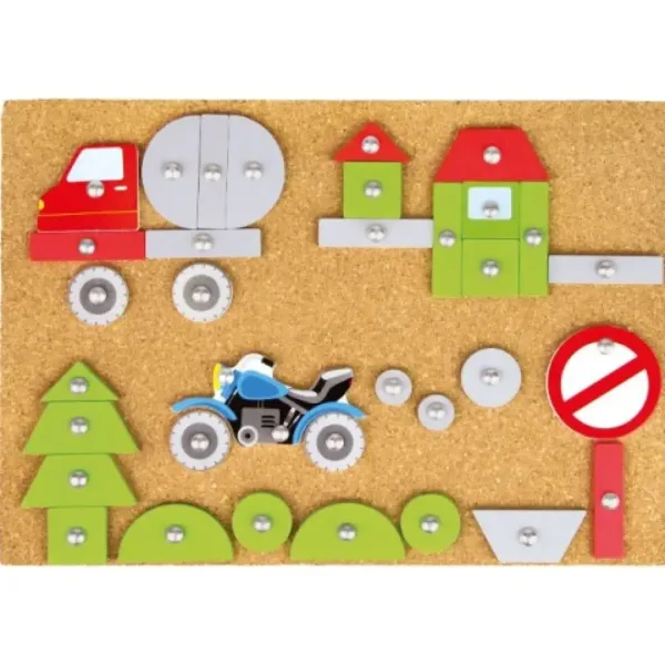 LENA: Hammer-Spielset mit Korktafel, 64-teilig - Fahrzeuge und Verkehr Bild 3