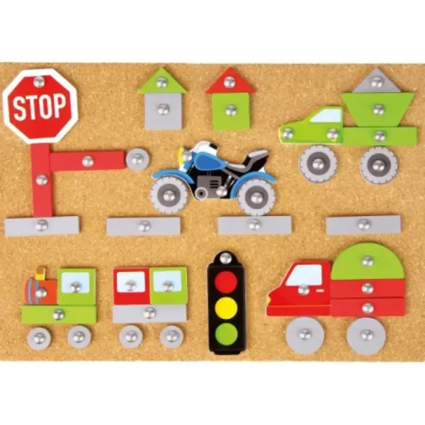 LENA: Hammer-Spielset mit Korktafel, 64-teilig - Fahrzeuge und Verkehr Bild 4