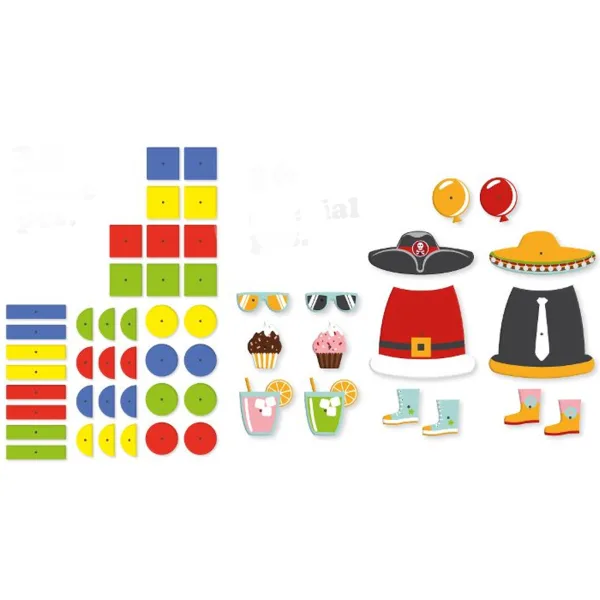 LENA: Korktafel mit Hammer, 54-teiliges Spielset – Party Bild 2