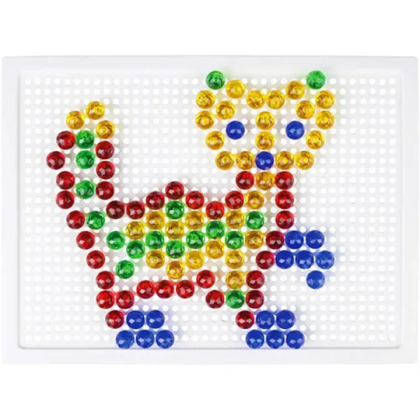 LENA: Mosaik Kreativ-Set mit transparenten Steckmosaik-Steinen, 10 mm, 140 Stück Bild 2