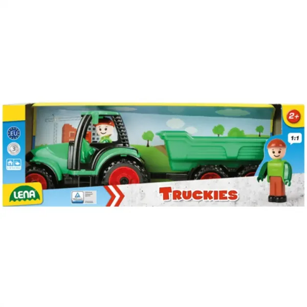 LENA: Truckies Traktor mit Anhänger und Figur 36cm Bild 2