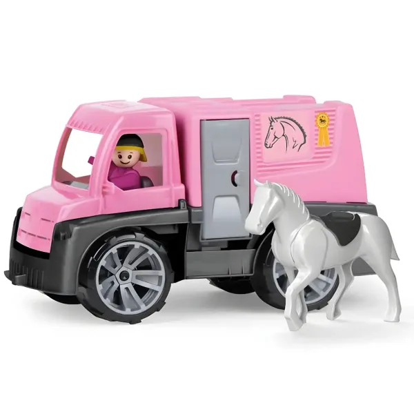 LENA: Truxx Rosa Pferdetransporter mit Pferd und Figur Bild 2