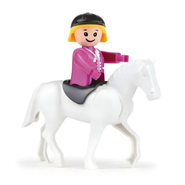 LENA: Truxx Rosa Pferdetransporter mit Pferd und Figur Bild 4