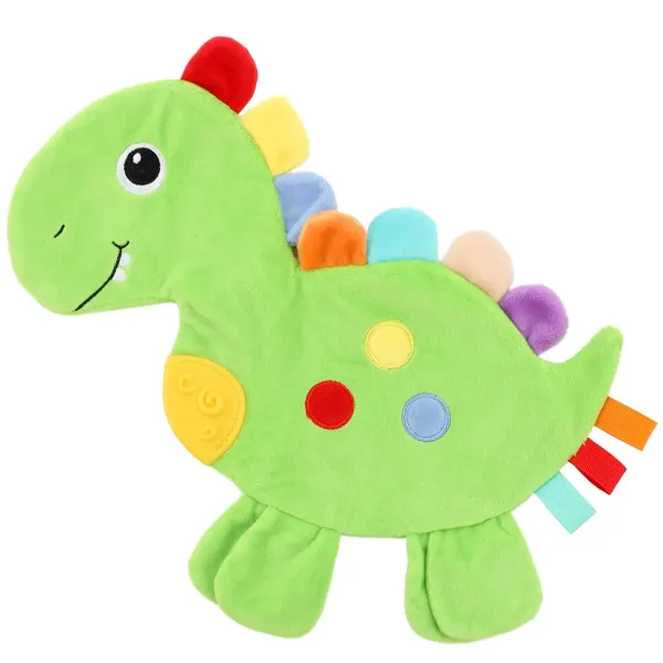 Little Stars: Dinosaurier-Schnuffeltuch mit Beißring und Rassel Bild 3