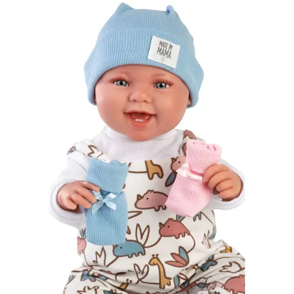 Llorens: 2-in-1 Tala und Talo 44cm Neugeborenenpuppe mit Geräusch, mit rosa und blauen Accessoires Bild 4