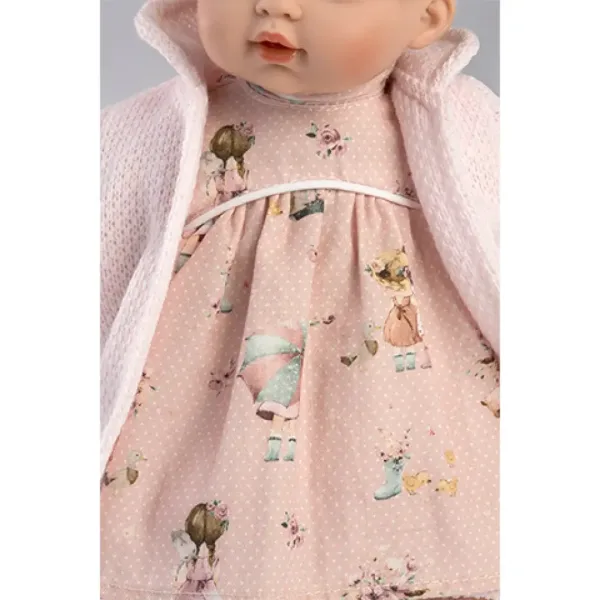 Llorens: Aitana weinende Puppe mit Schnuller, in rosa Strickjacke, 33 cm Bild 3