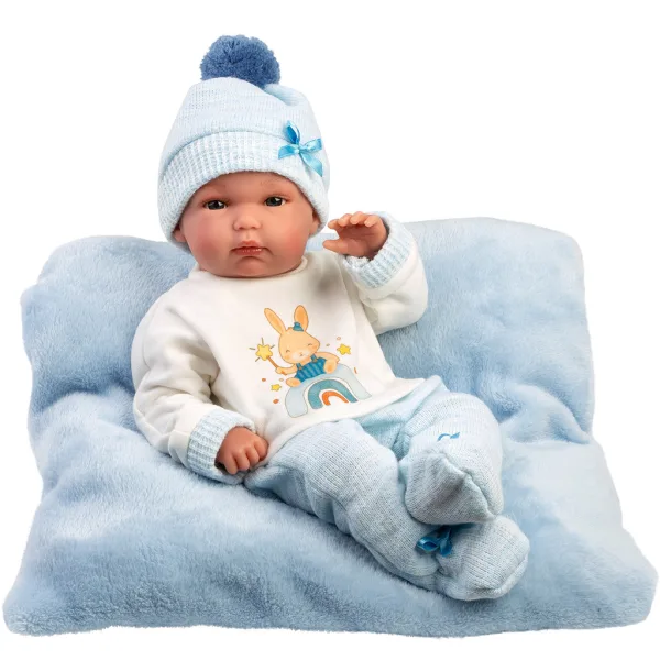 Llorens: Bimbo 35cm Neugeborenenpuppe mit Kissen Bild 2