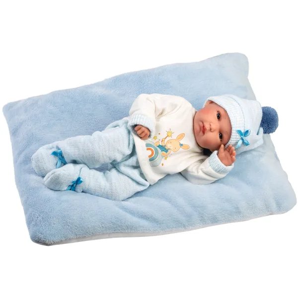 Llorens: Bimbo 35cm Neugeborenenpuppe mit Kissen Bild 3