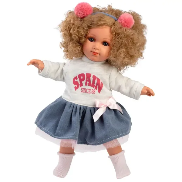 Llorens: Elena 35 cm große Puppe mit lockigem Haar im Rock Bild 3