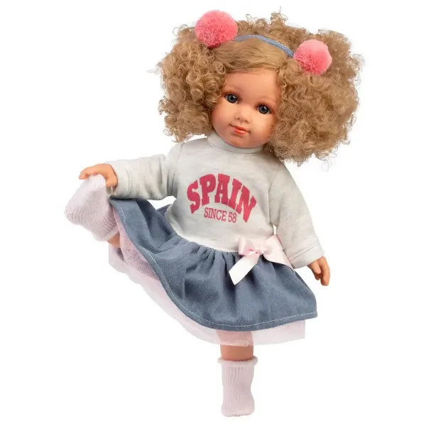 Llorens: Elena 35 cm große Puppe mit lockigem Haar im Rock Bild 4