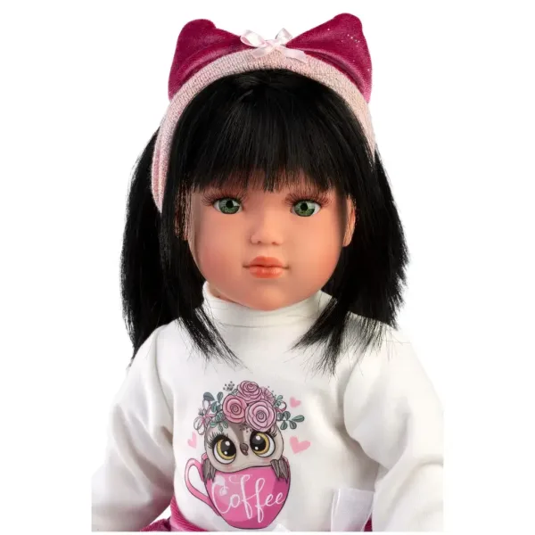 Llorens: Gréta 40 cm große Puppe im Eulenmuster-Pullover Bild 3