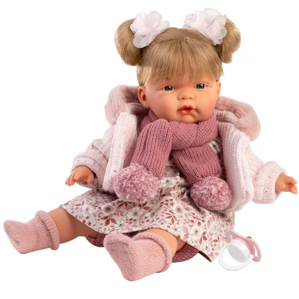 Llorens: Joelle, 38 cm große weinende Puppe mit Quastenschal Bild 3