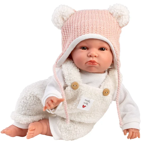 Llorens: Lara, 38 cm große weinende Babypuppe mit Bärenohren-Mütze Bild 3