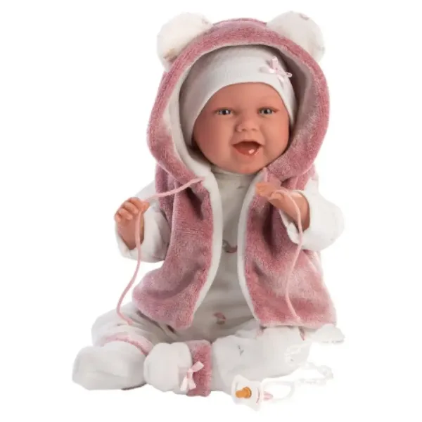 Llorens: Mimi Neugeborenes Mädchen Puppe mit Lachfunktion 42cm Bild 5