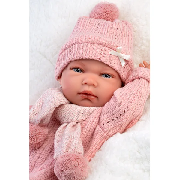 Llorens: Nica, 40 cm große Neugeborenenpuppe mit Babyflasche und Kissen Bild 3