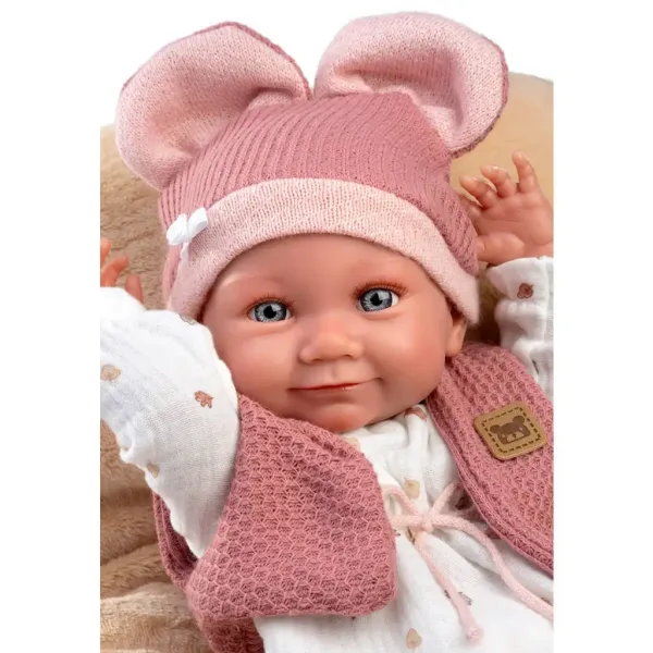 Llorens: Nica neugeborenes Mädchen Baby mit weichem Kissen 38cm Bild 3