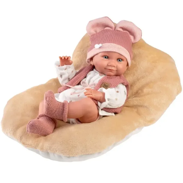 Llorens: Nica neugeborenes Mädchen Baby mit weichem Kissen 38cm Bild 4