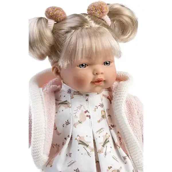 Llorens: Roberta weinende Puppe mit Schnuller, in rosa Kleidung, 33 cm Bild 3