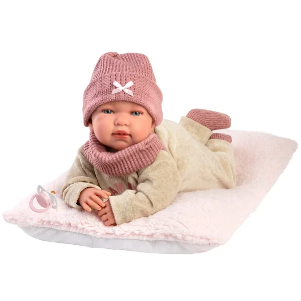 Llorens: Tina, 44 cm große Neugeborenenpuppe mit weichem Kissen. Bild 3