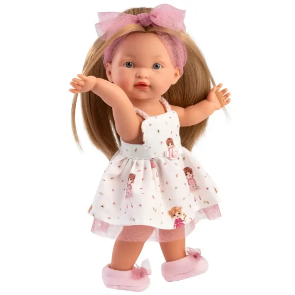Llorens: Valeria 28 cm große Puppe mit gemustertem Rock Bild 3