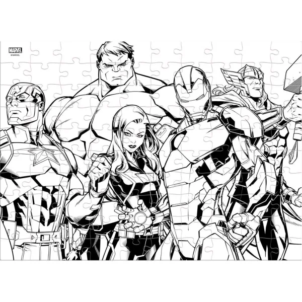 Luna: Avengers 2-in-1 100-teiliges ausmalbares Puzzle Bild 3