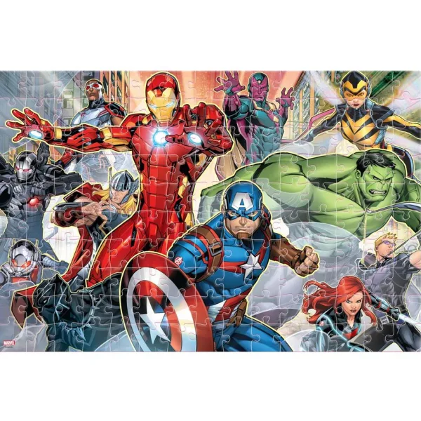 Luna: Avengers 2-in-1 150-teiliges 3D-Ausmalpuzzle Bild 2
