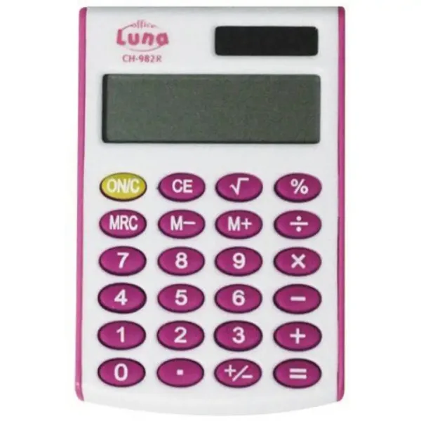 Luna: Bunter Taschenrechner mit 8-stelligem Display CH-982 in verschiedenen Farben Bild 4