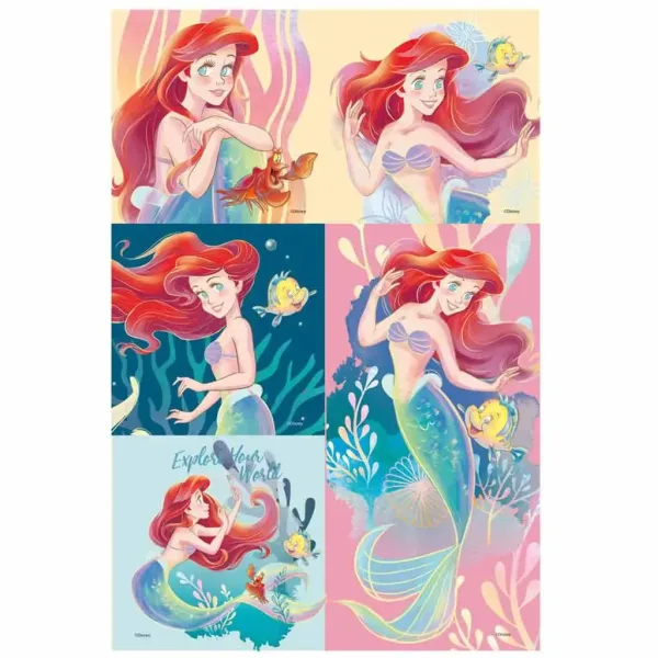 Luna: Disney Prinzessinnen - Ariel Schreibset in PVC-Tasche Bild 4