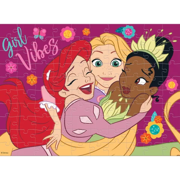 Luna: Disney Prinzessinnen 2-in-1 ausmalbares Puzzle mit 100 Teilen Bild 2
