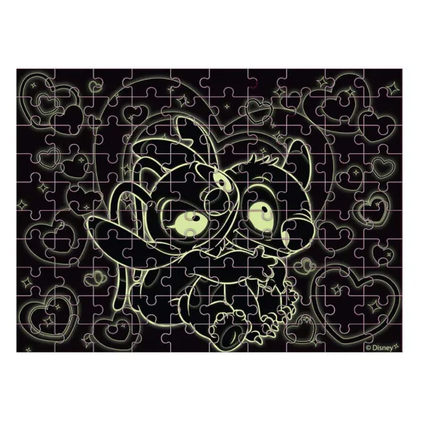Luna: Disney Stitch 100-teiliges, im Dunkeln leuchtendes Puzzle Bild 3