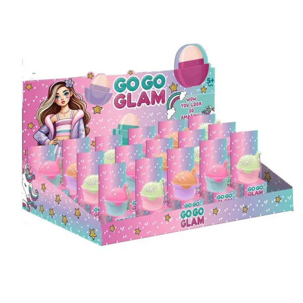 Luna: Go-Go Glam Lippenbalsam im Cupcake-Behälter, verschiedene Designs, 1 Stück