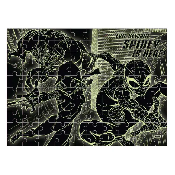 Luna: Marvel Spider-Man, 100-teiliges, im Dunkeln leuchtendes Puzzle Bild 3