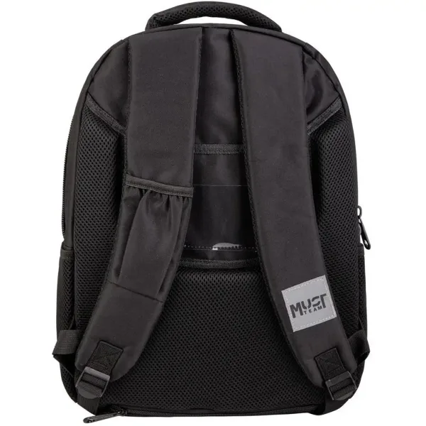 Luna: Must Team Eternal Black abgerundeter schwarzer Schulrucksack mit 3 Fächern, 32x18x43cm Bild 2