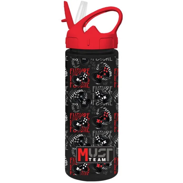 Luna: Must Team Kunststoff-Trinkflasche mit Strohhalm, verschiedene Designs, 500 ml, 1 Stück Bild 4