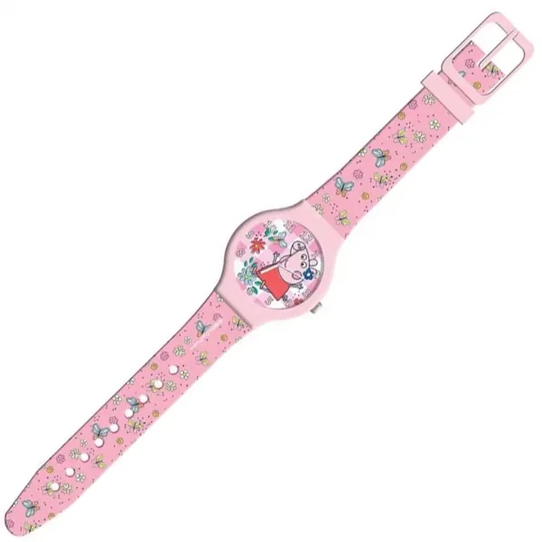 Luna: Peppa Wutz rosa analoge Armbanduhr in Metall-Geschenkbox Bild 2