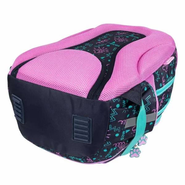 MLF Kitty Party 4-fächerige Schultasche/Rucksack mit Katzenmotiv, BPL58, 40×29×19 cm Bild 3