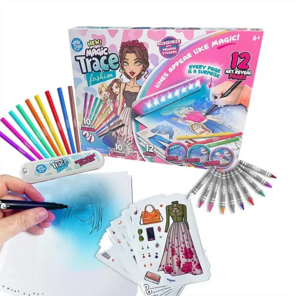 Magic Trace Studio: Strahlendes Zeichnen - Kreatives Modespielset Bild 2
