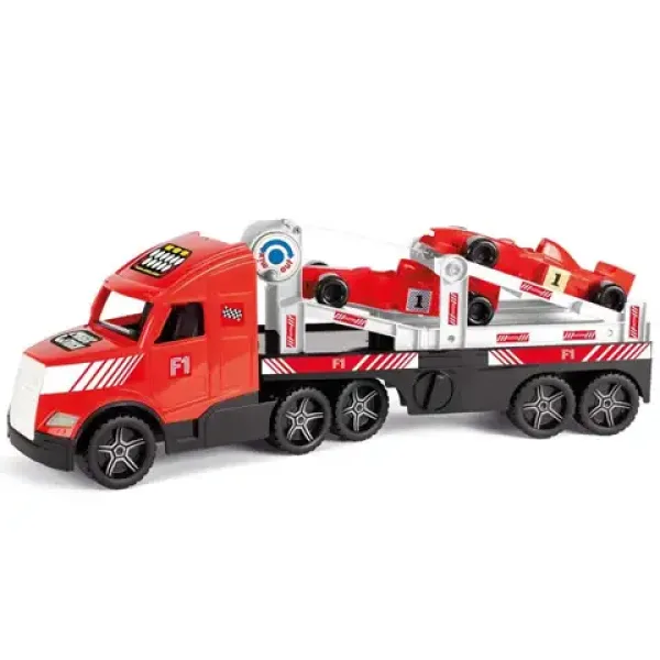 Magic Truck: LKW zum Transport von Formel-1-Rennwagen mit fluoreszierenden Lampen 81cm - Wader Bild 1