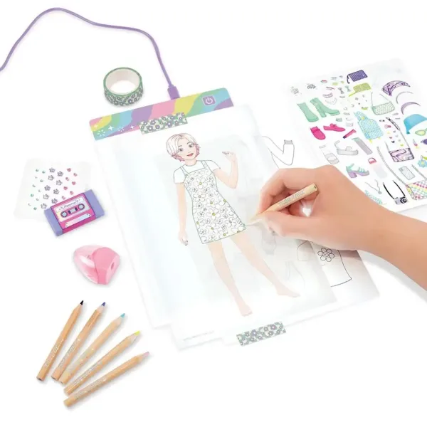 Make It Real: Kreativtafel für Modedesigner mit LED-Beleuchtung und Schablonen Bild 3