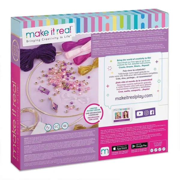Make It Real: Traumfänger-Bastelset in Mondform mit Lichtern Bild 5
