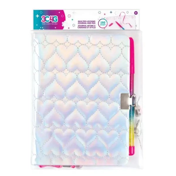 Make it Real: 3C4G abschließbares gestepptes Tagebuch mit Stift Bild 1