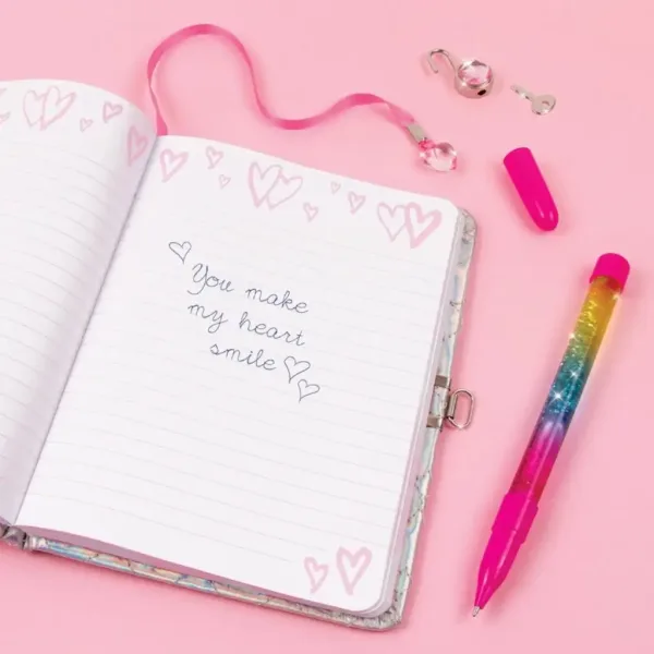 Make it Real: 3C4G abschließbares gestepptes Tagebuch mit Stift Bild 3