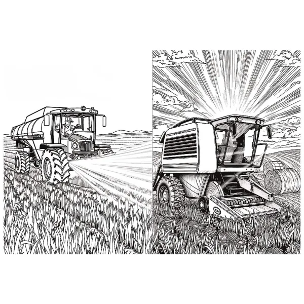 Malbuch für Traktoren und landwirtschaftliche Maschinen – Trefl Bild 2